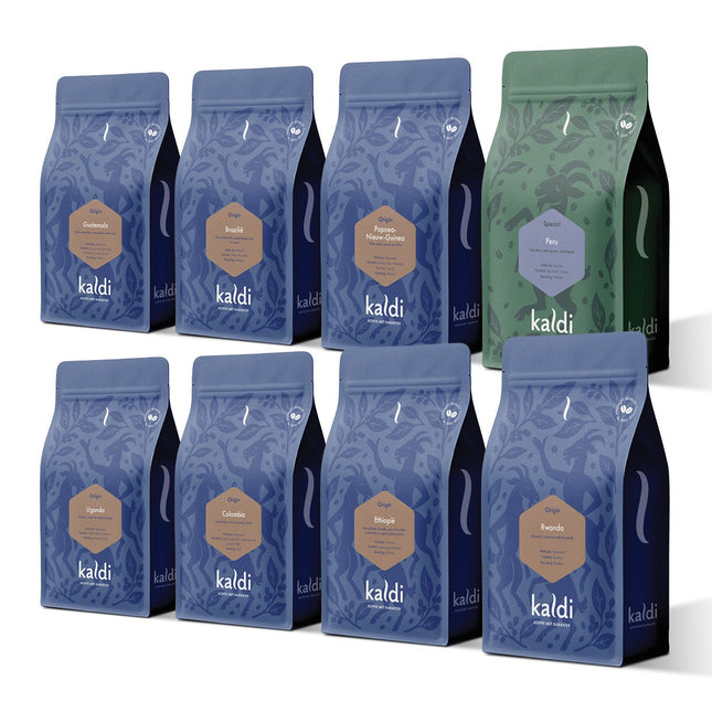 Kaldi proefpakket Around the World - 8 x 250 gram