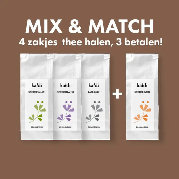 <strong>Free bag of tea with purchase of 3 bags of Kaldi tea</strong>